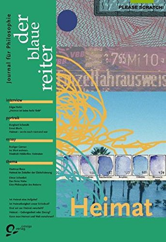 Der Blaue Reiter. Journal für Philosophie / Heimat von der blaue reiter Verlag für Philosophie